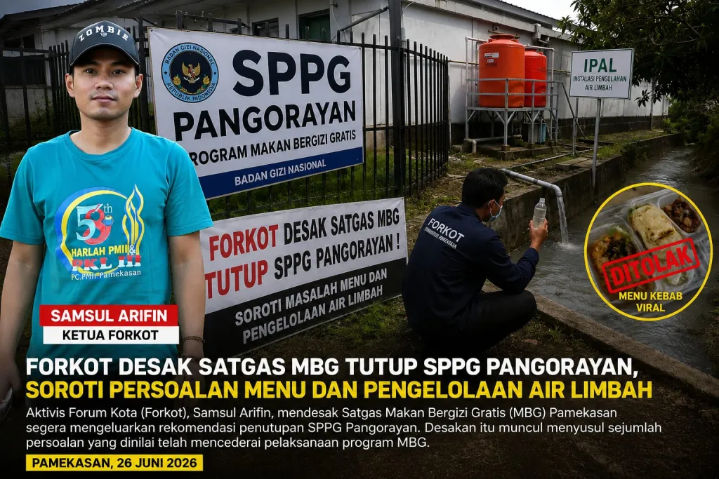 Forkot Desak Satgas MBG Tutup SPPG Pangorayan, Soroti Menu Viral dan Dugaan Limbah Cair