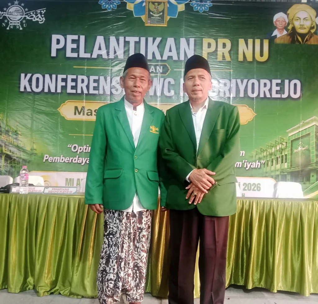 KH. Nuruddin Bersama KH. Imam Ashadi Kembali Emban Amanah MWC NU Driyorejo
