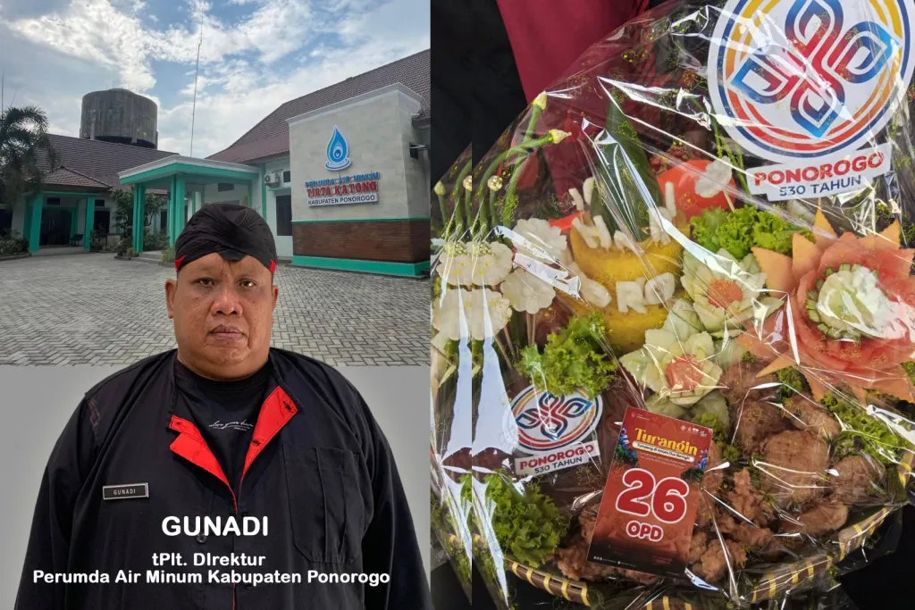 Semarak Hari Jadi ke-530 Ponorogo, Pudam Tampilkan Kreativitas di Lomba Turangin Tumpeng