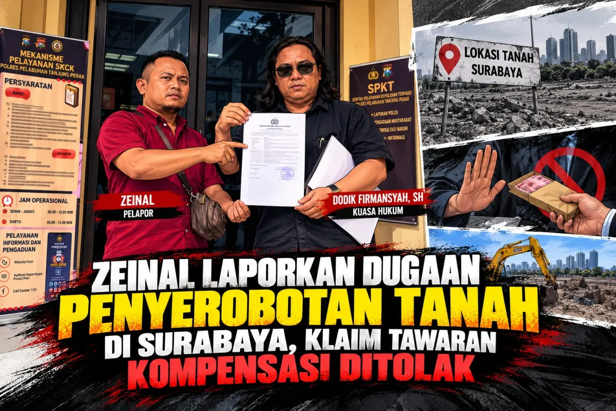 Zainal Laporkan Supri ke Polres Tanjung Perak atas Dugaan Penyerobotan Rumah di Tambak Wedi