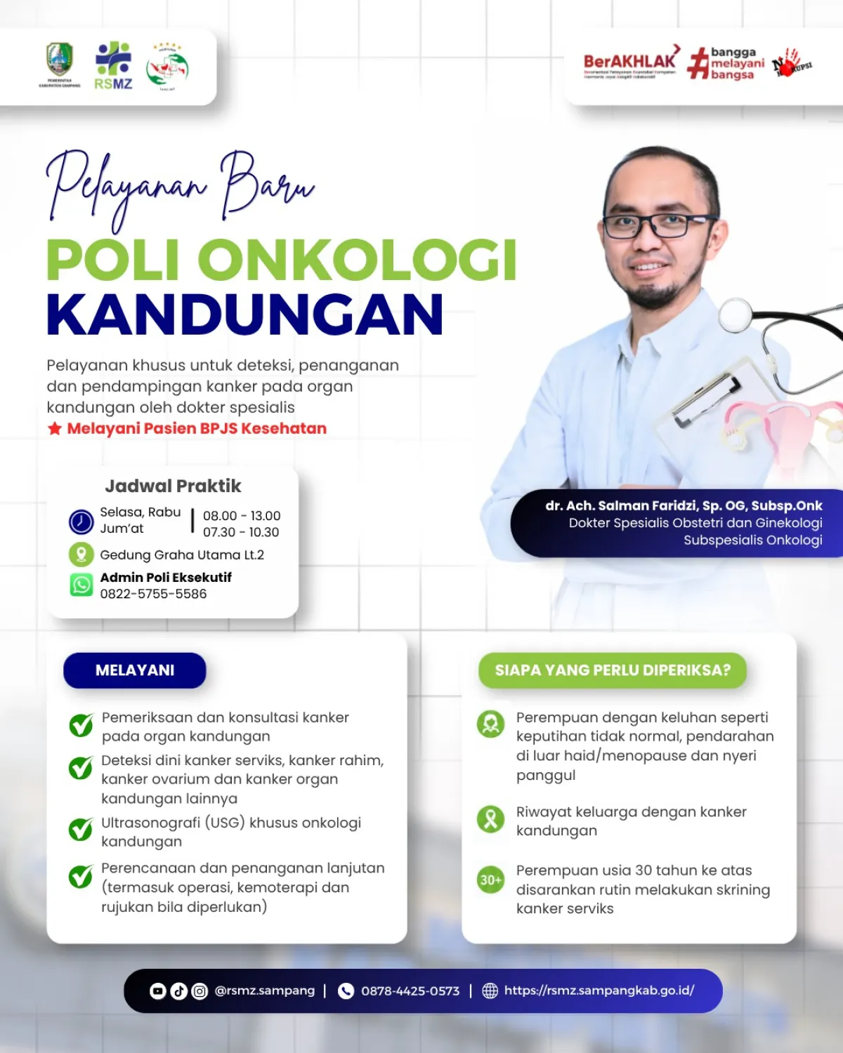 Pertama di Madura! RSUD dr Mohammad Zyn Sampang Buka Poli Khusus Kanker Kandungan