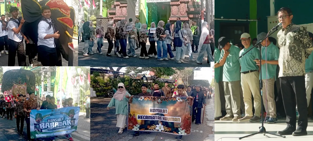 Karnaval Konsulatan MAN 2 Ponorogo Teguhkan Semangat Bhinneka Tunggal Ika