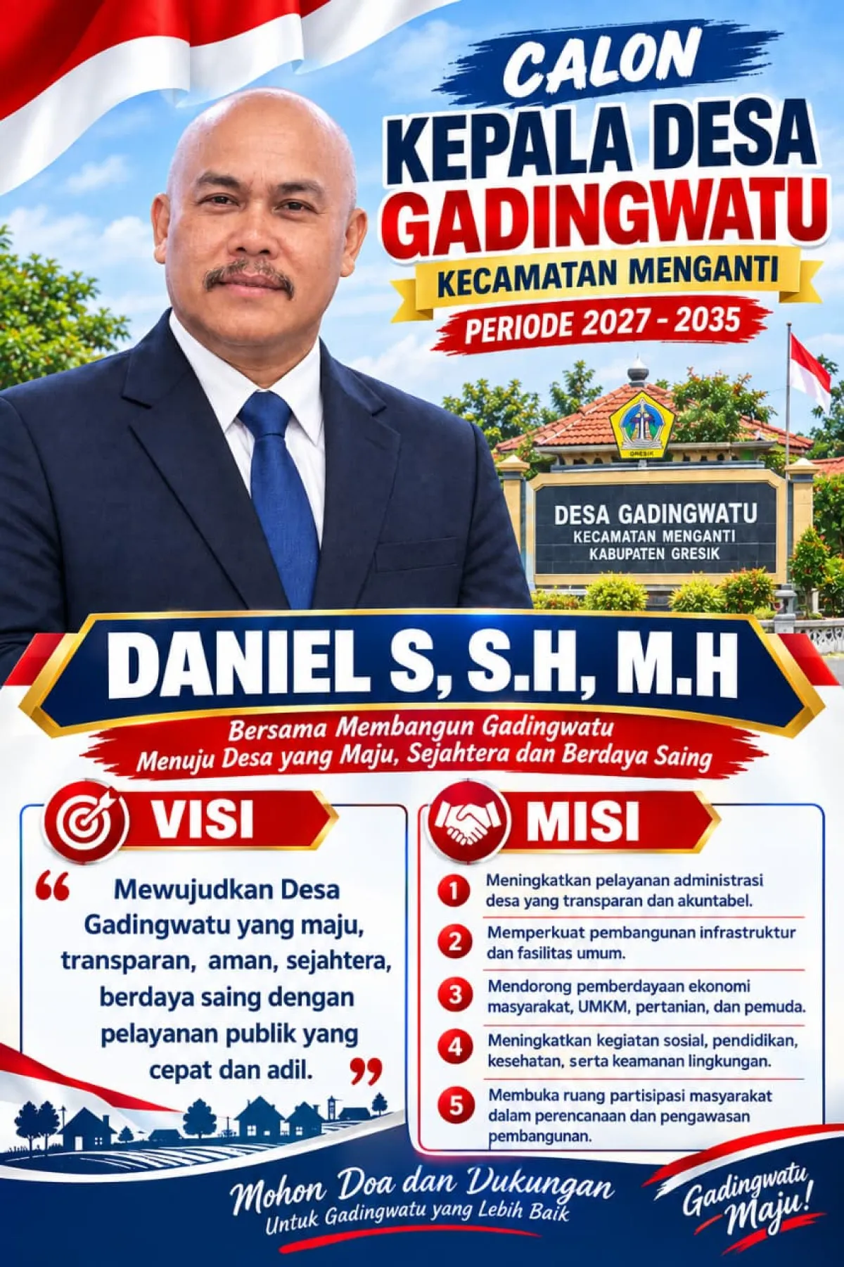 Daniel Sucahyono Siap Bertarung di Pilkades Gadingwatu 2027, Bawa Gagasan Desa Transparan