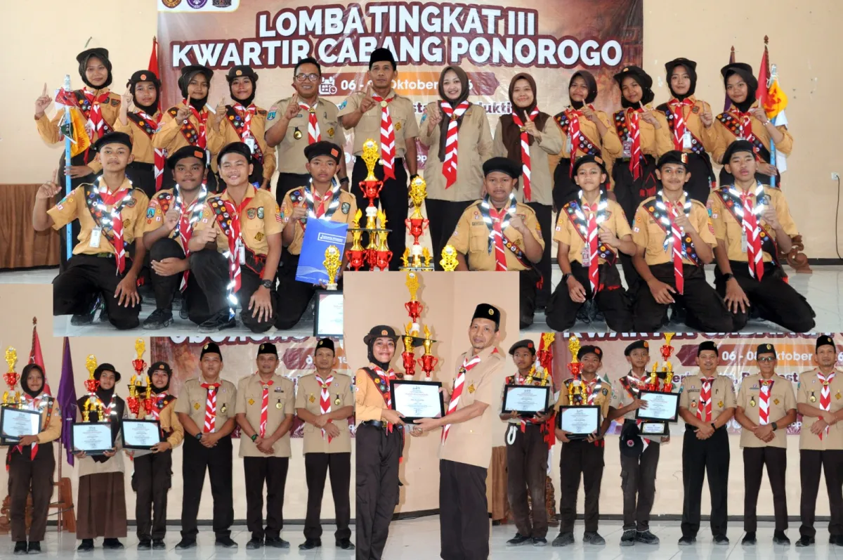 SMPN 1 Ponorogo Raih Juara 1 Putri dan Juara 2 Putra LT-III Pramuka, Melaju ke LT-IV Jawa Timur
