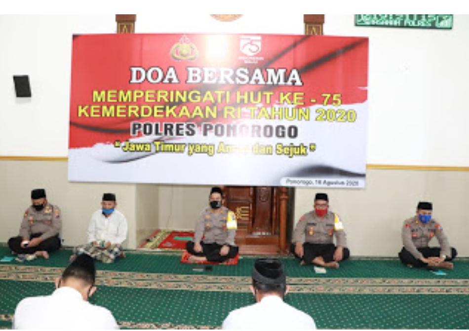 Doa Bersama Polres Ponorogo Memperingati HUT RI Ke 75