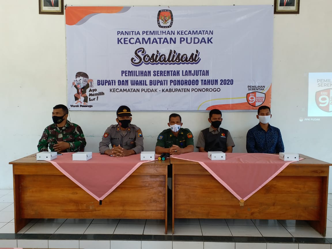 Kapolsek Pudak saat hadir Sosialisasi Pilkada Ponorogo 2020