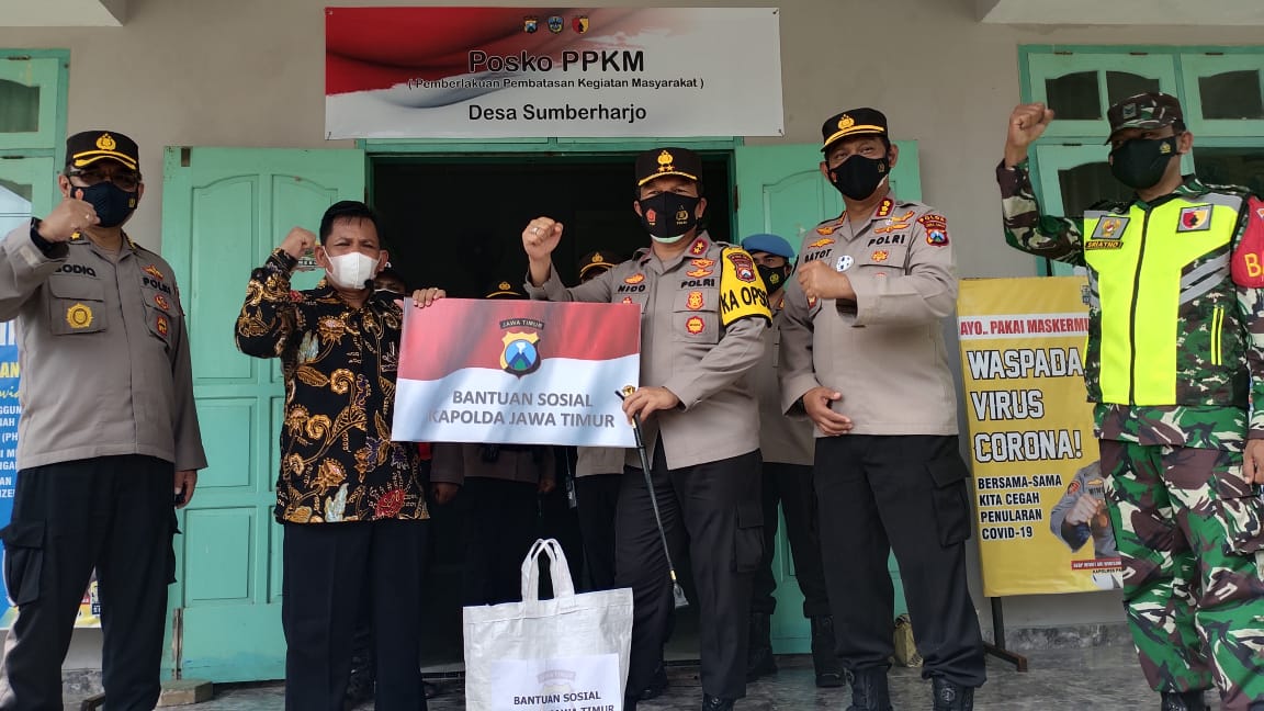 Kapolda Jatim Akan Berikan Alat Testing, Di KTS Posko PPKM Sumberharjo