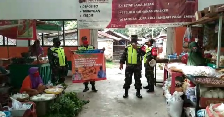 Cegah Covid, Kodim 0802/Ponorogo Himbau Warga Patuhi Prokes