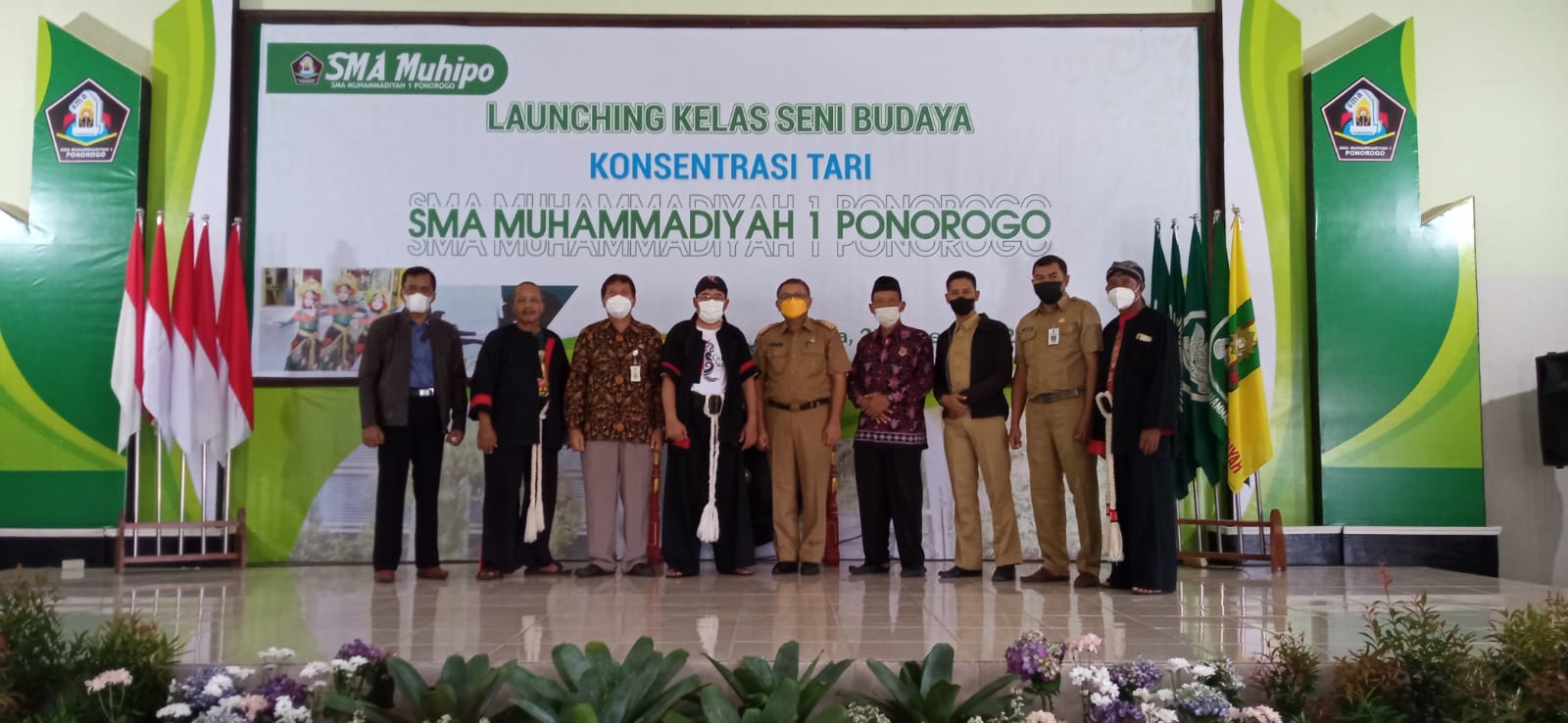 Sekretaris Dinas Pendidikan saat launching kelas seni budaya di SMA Muhammadiyah 1 Ponorogo