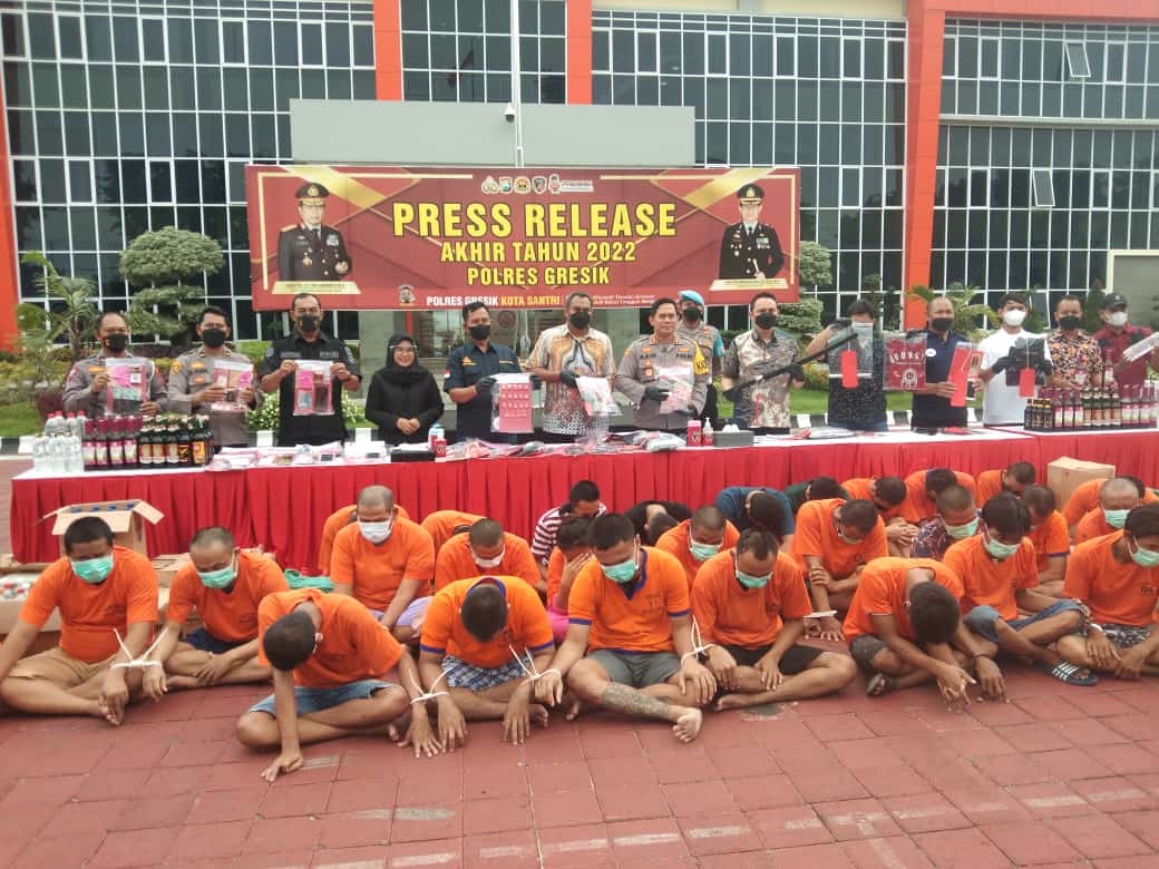 Rilis akhir tahun polres gresik