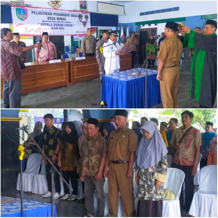 Pelantikan Kadus Cikar Desa Keras Kecamatan Diwek Kabupaten Jombang