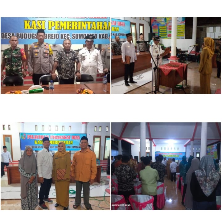 Pelantikan Kasi Pemerintahan Desa Budik Sidorejo Jombang