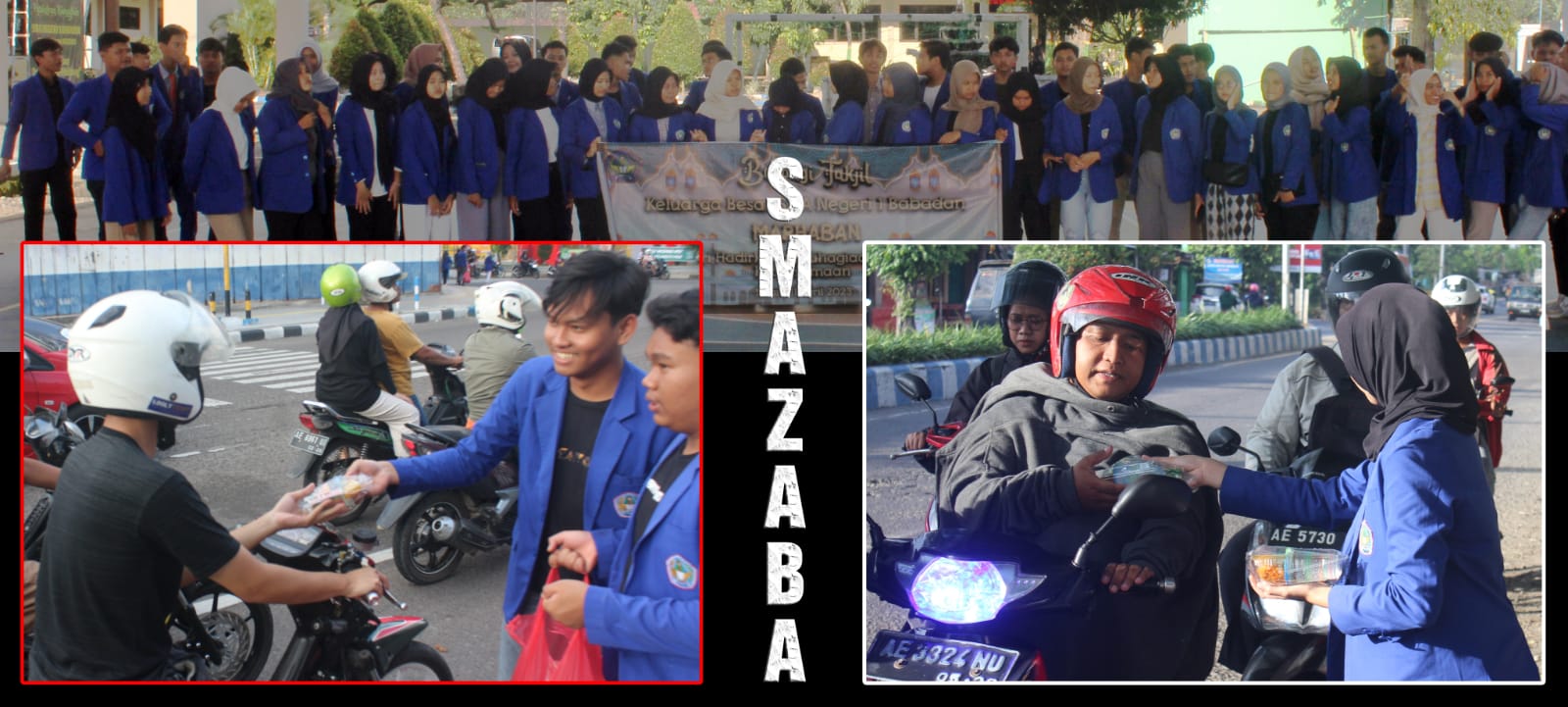 OSIS Smazaba Bagi Bagi Takjil Jelang Buka Puasa