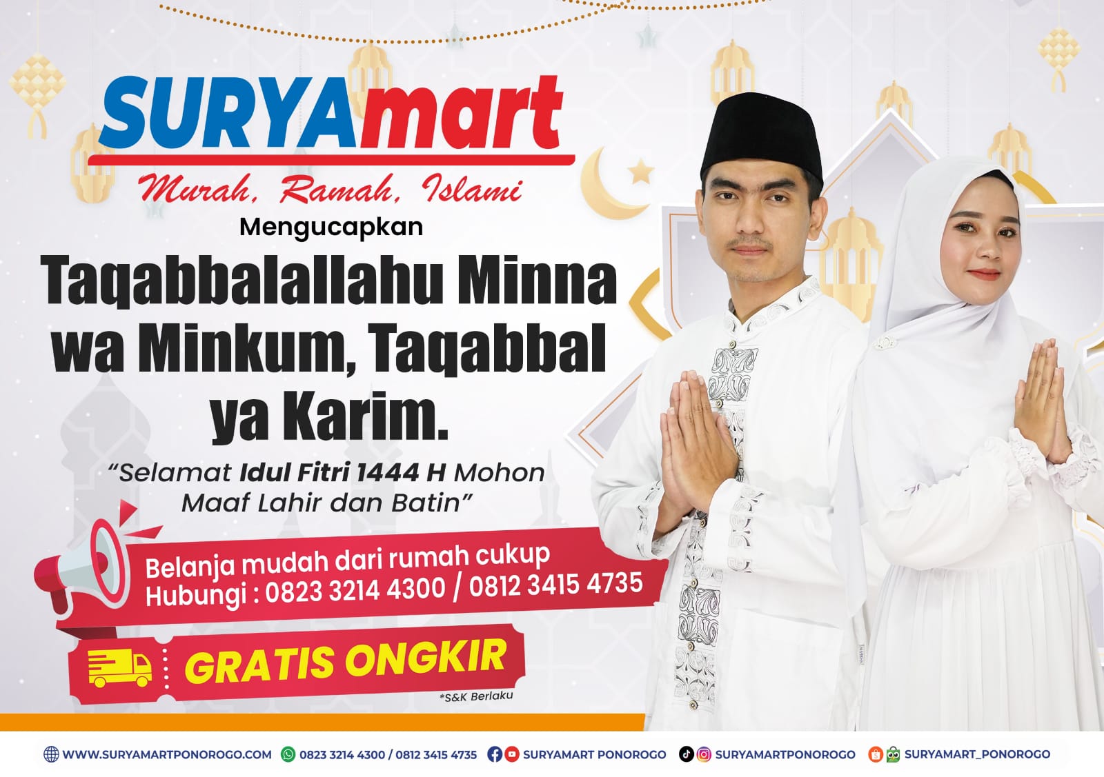 Surya Mart Ponorogo Mengucapkan Selamat Hari Raya Idul Fitri 1444H
