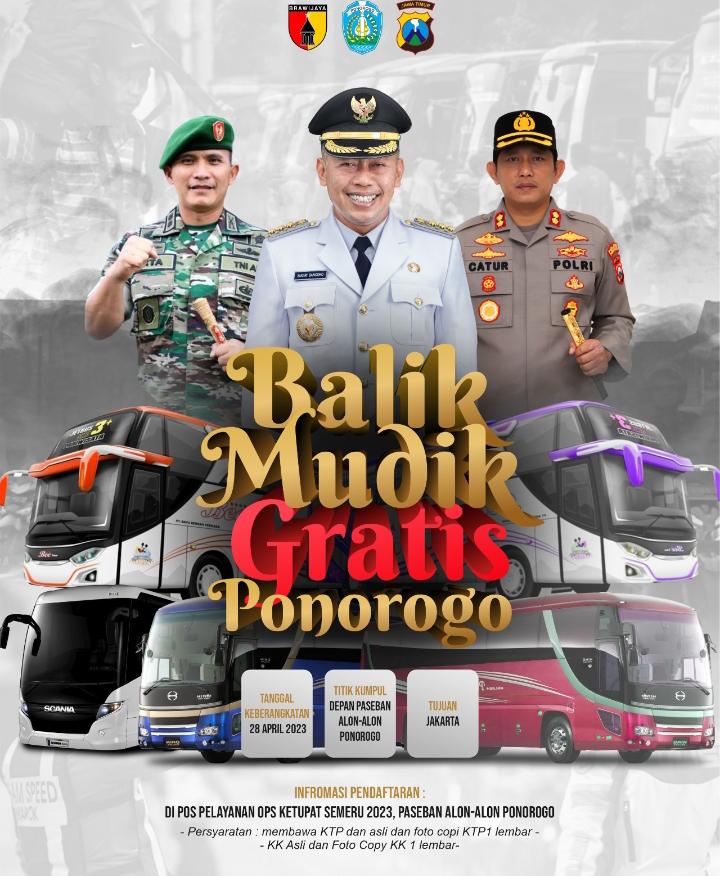 Polres Ponorogo Siapkan 3 Bus Balik Mudik Gratis Tujuan Jakarta