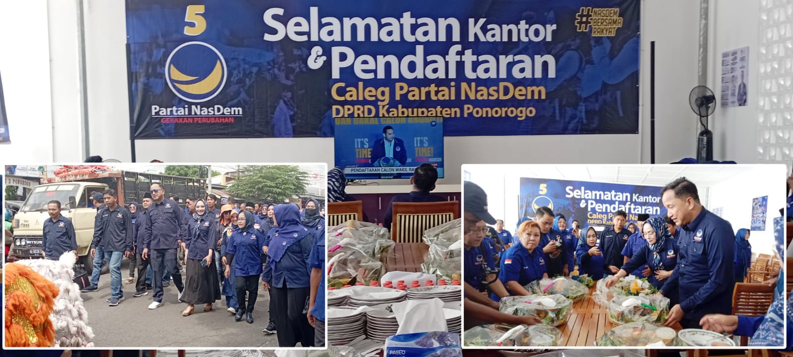 Tumpengan Tandai Peresmian Gedung Baru DPD Partai Nasdem Ponorogo