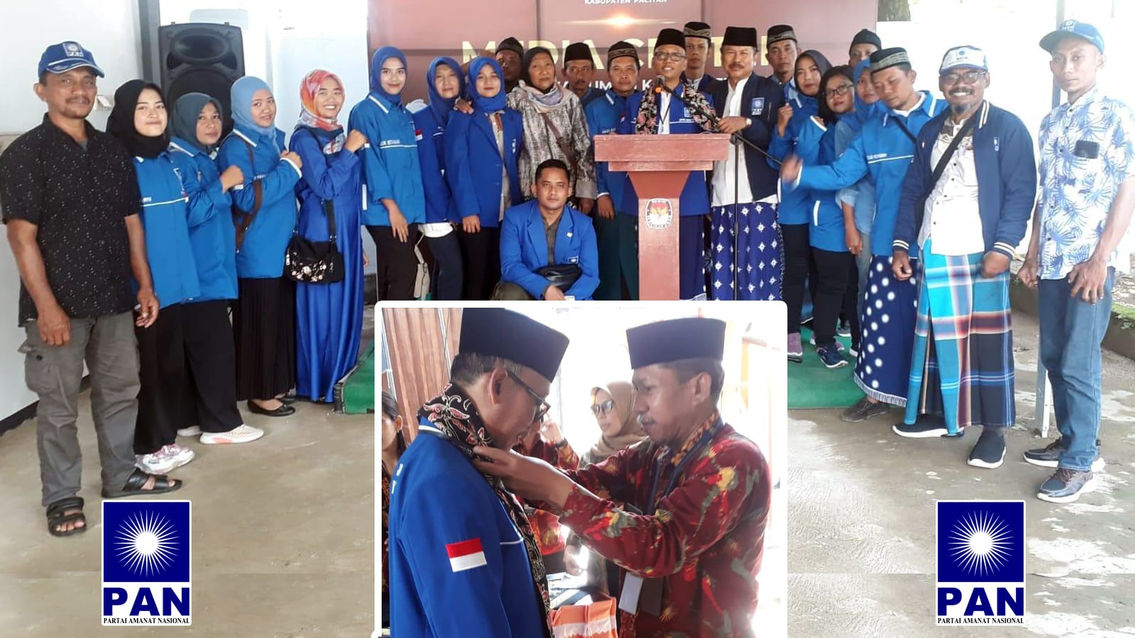 Pakai Baju Taqwa Sarung dan Songkok Hitam PAN Pacitan Daftar ke KPUD