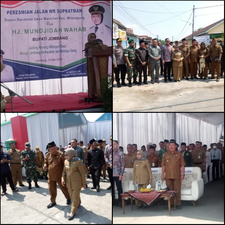 Bupati Jombang Meresmikan Jalan Wr. Supratman Dusun Bandaran