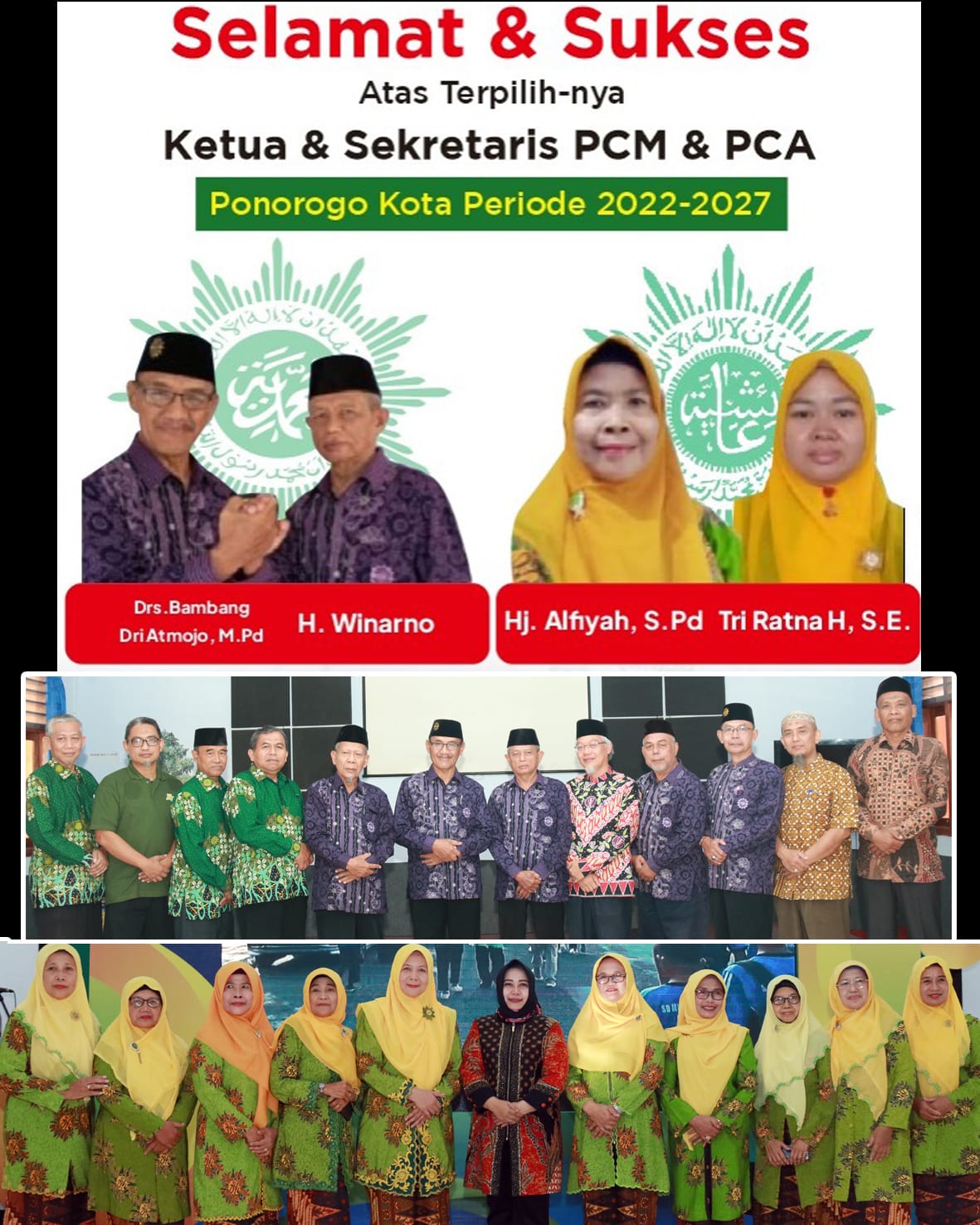 Inilah Hasil Musycab Muhammadiyah dan Aisyiyah Ponorogo