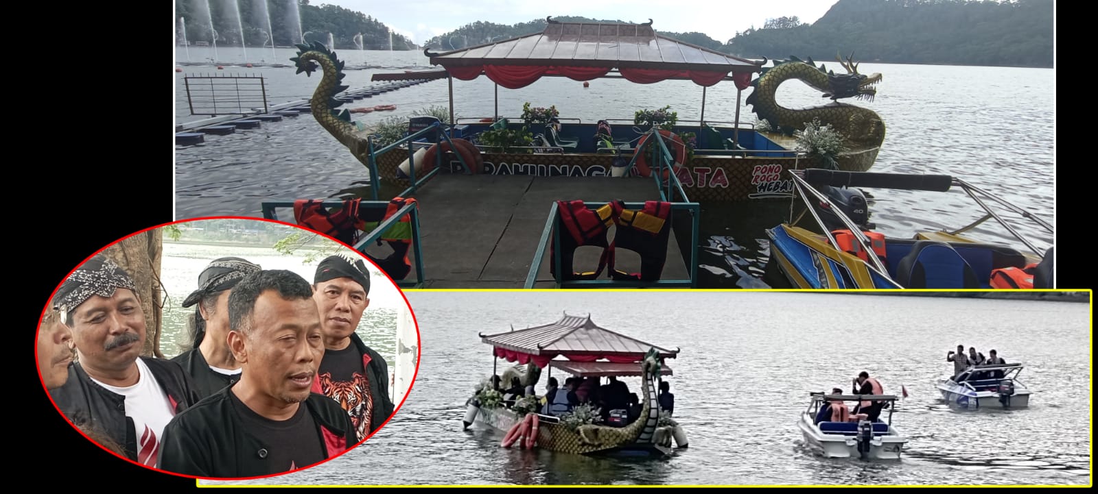 Bupati Ponorogo Launching Perahu Naga di Telaga Ngebel