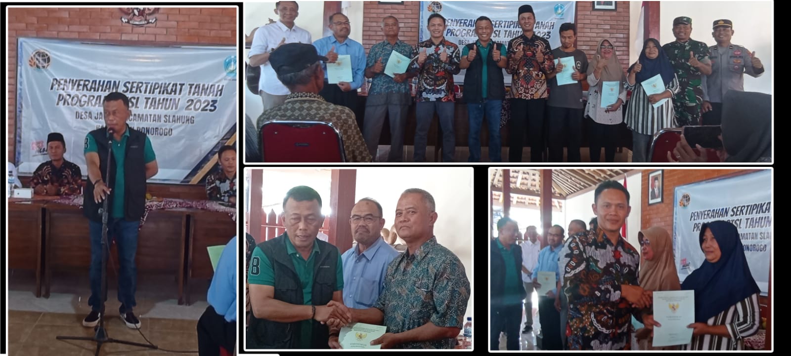 ATR/BPN Ponorogo Serahkan 200 Sertifikat PTSL di Desa Janti