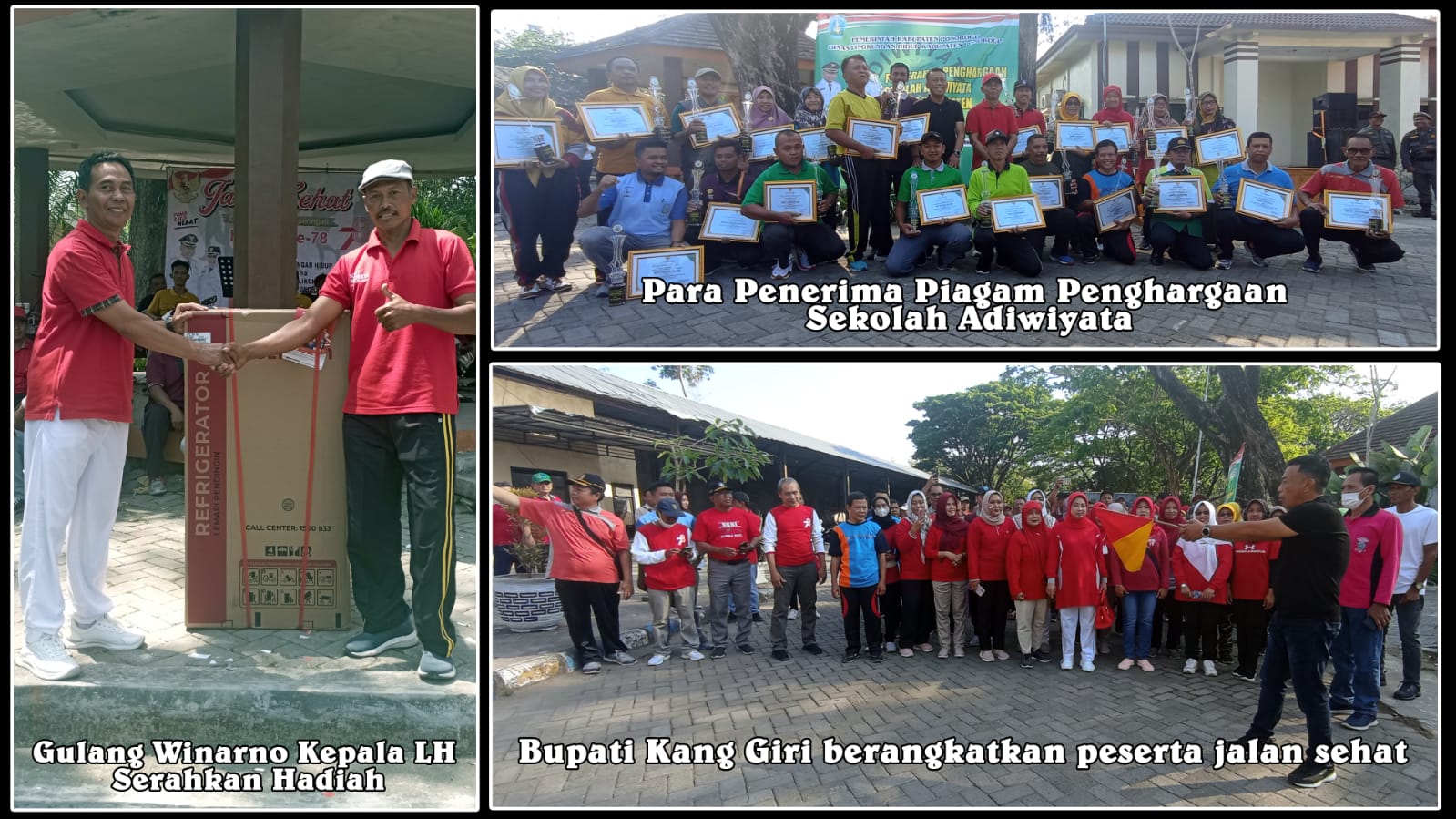 Jalan Sehat DLH Ponorogo Kang Giri Serahkan Penghargaan Sekolah Adiwiyata