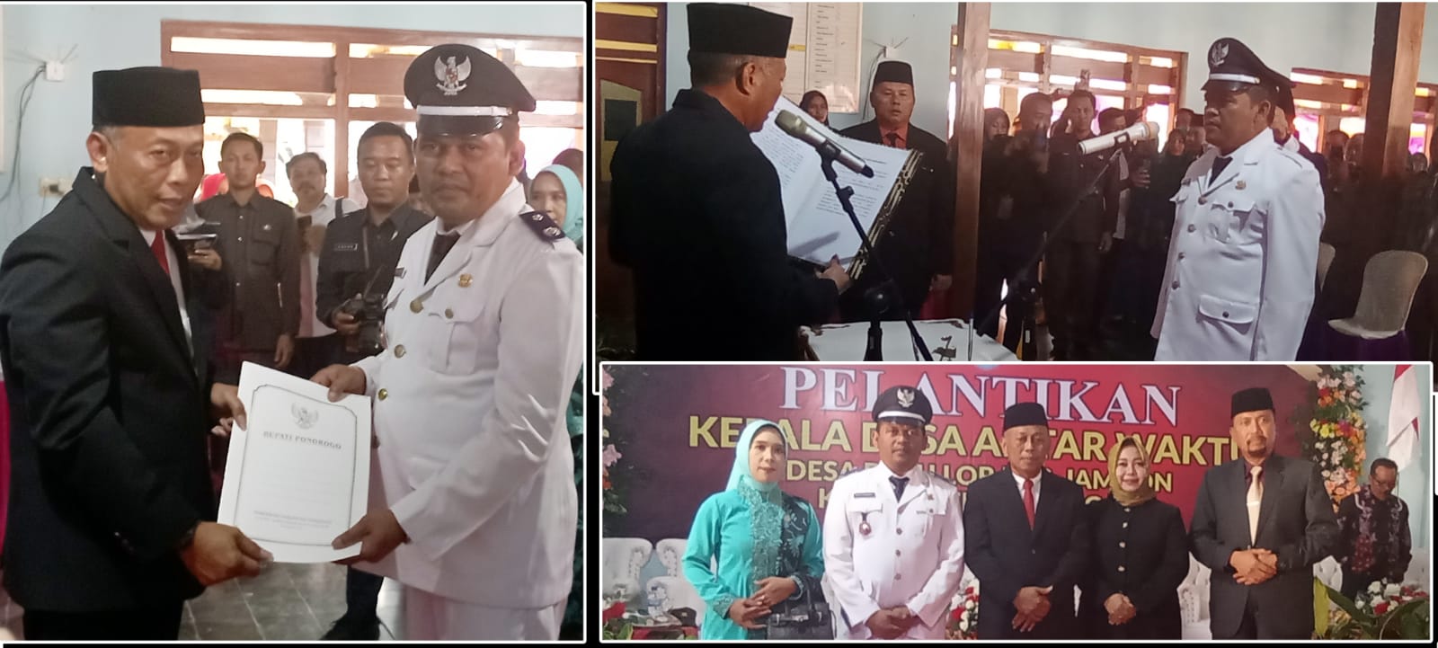 Bupati Sugiri Melantik Agus Kades PAW Bulu Lor Jambon