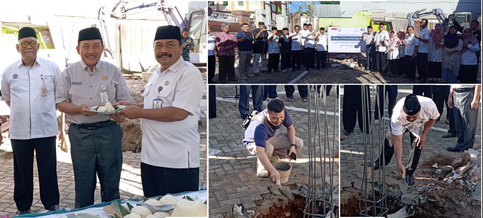 Potong Tumpeng Tandai Peletakan Batu Pertama Masjid SMPN 5 Ponorogo