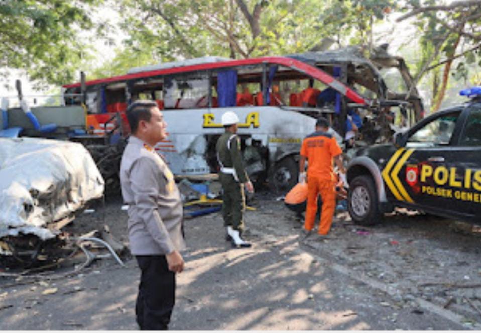 Kapolres Datangi Lokasi Kecelakaan Bus di Jalur Ngawi-Madiun, Ini Kronologi