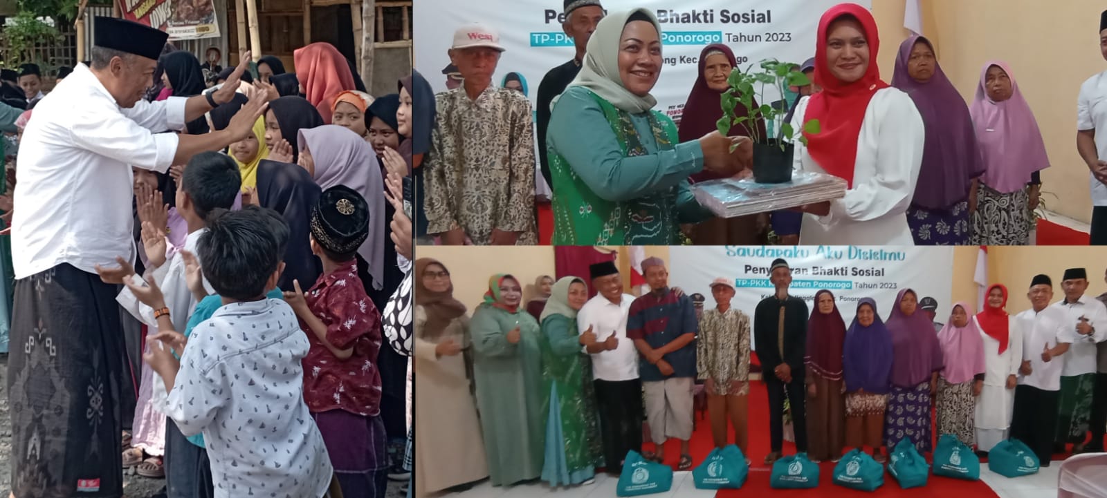 TP PKK Ponorogo Bersama Bupati Salurkan Bansos di Kelurahan Jingglong