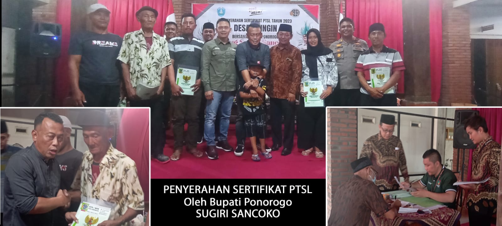 Gembiranya Warga Desa Bringin Penerima PTSL Oleh Bupati Ponorogo