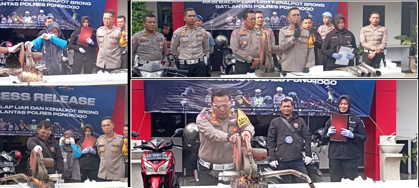 Dalam 2 Bulan Polres Ponorogo Amankan Ratusan Motor Balap Liar