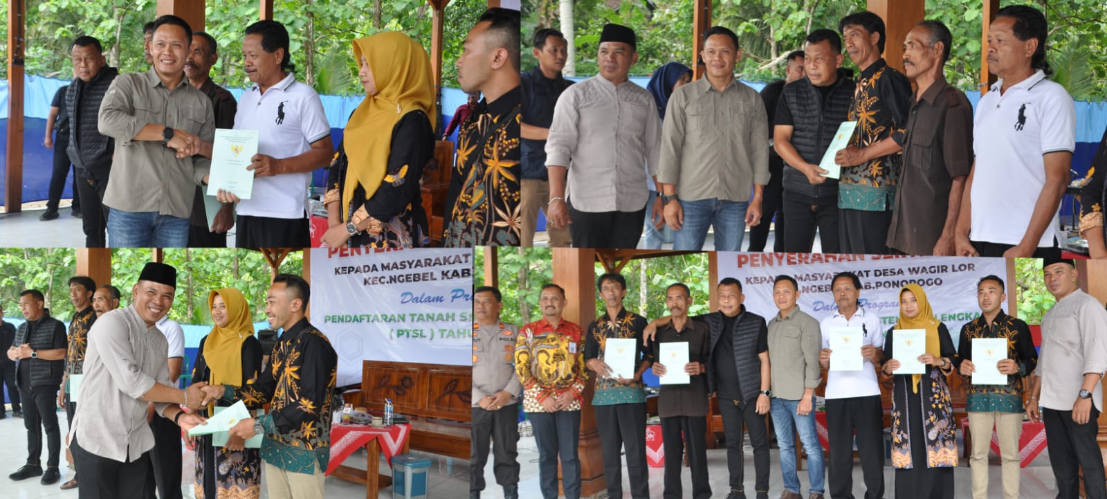 Bupati Ponorogo Serahkan Sertifikat PTSL Desa Wagir Lor