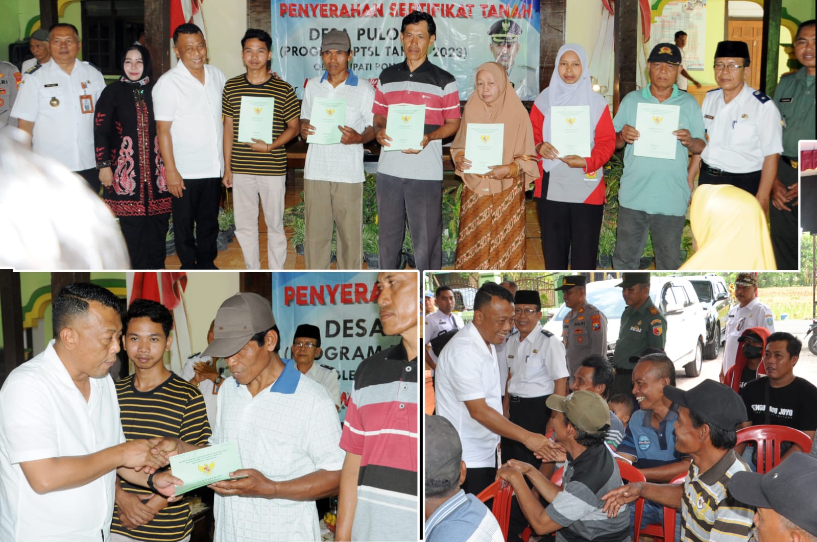 Bupati Sugiri Sancoko Serahkan Sertifikat PTSL Di Desa Pulosari