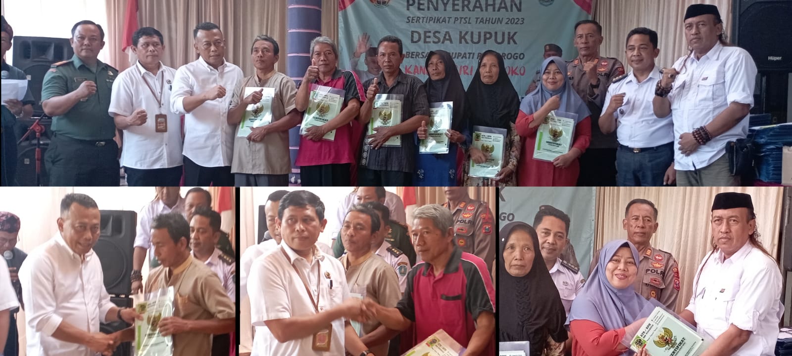 Bupati Sugiri Serahkan Sertifikat PTSL di Desa Kupuk