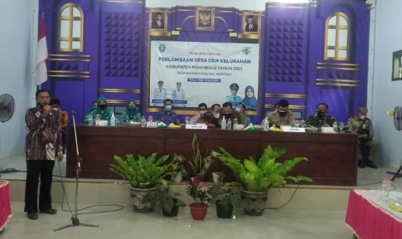 Acara Resepsi Penyambutan Team Lomba desa tingkat Kabupaten Ponorogo di desa Baosan Kidul Ngrayun Ponorogo