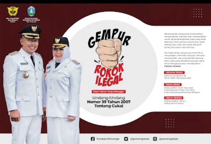 Pemkab Ponorogo Terus Galakan Pemberantasan Rokok Ilegal