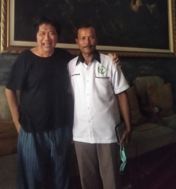 DPD PLMDH LAWU DS. Dz. H. Fajar saat silaturahmi di mantan Dirut Perhutani Dr. Transtoto H