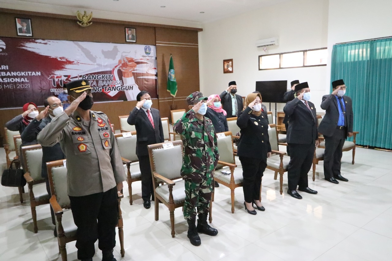 Forkopimda kabupaten Ponorogo saat peringatan Hari Kebangkitan Nasional yang ke 113 