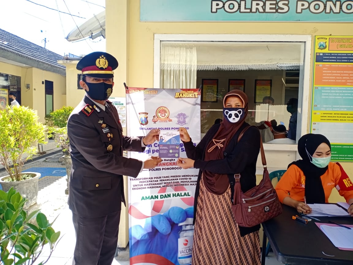 Polres Ponorogo ambil peran dalam mendukung program percepatan vaksinasi 