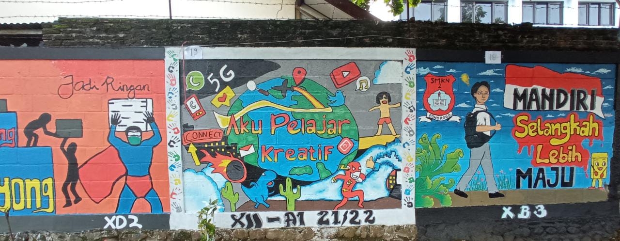 Hasil Gelar Lomba Mural SMKN 2 Ponorogo
