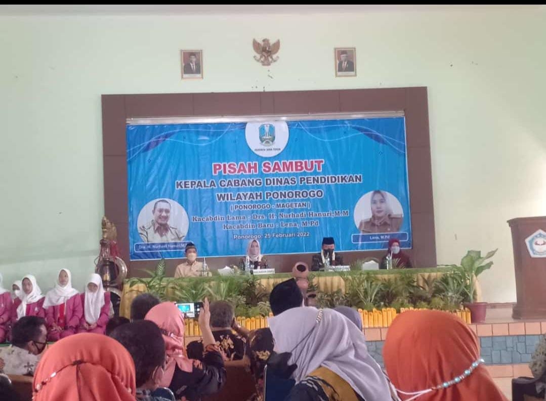 Suasana akrab pisah sambut kepala cabang dinas pendidikan wilayah Ponorogo Magetan