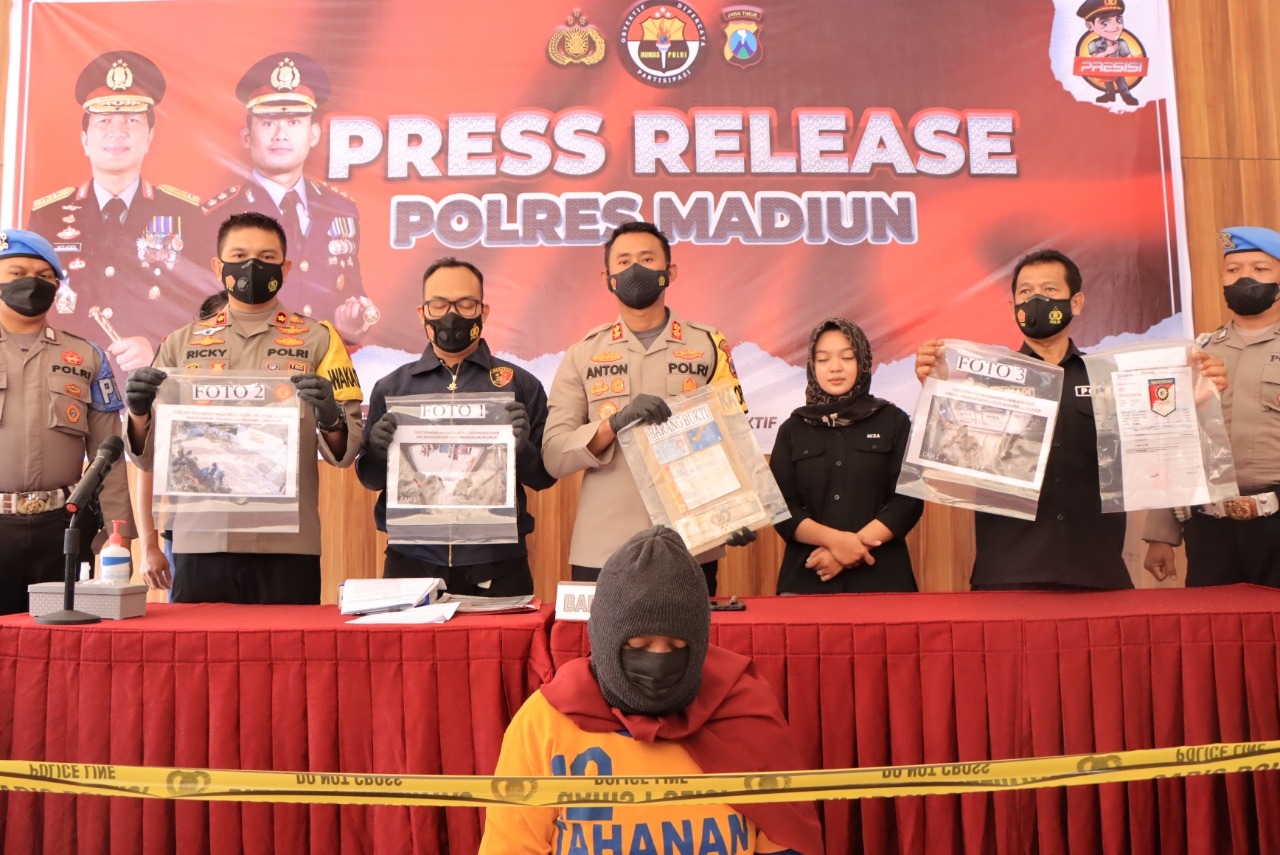 Polres Madiun Rilis Para Pelaku Pencurian Uang di ATM 